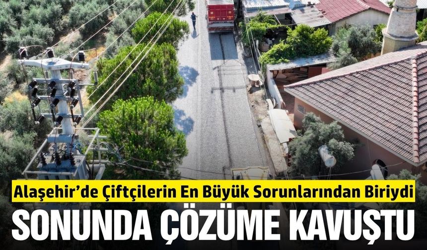 Alaşehir'de 3 mahalleyi birbirine bağlayan yol yenilendi