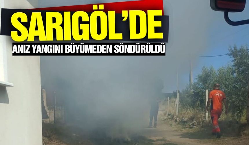 Sarıgöl'de anız ateşi: Ekipler sevk edildi