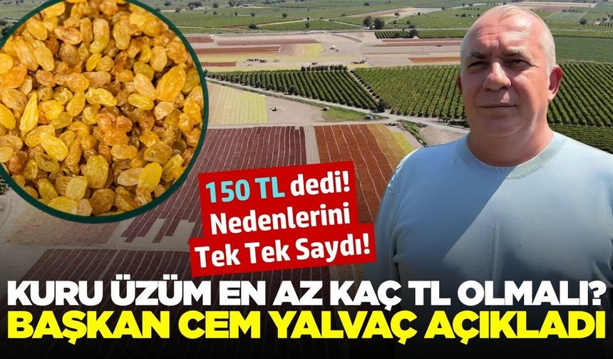 Cem Yalvaç TMO'ya seslendi: Kuru üzüm en az 150 TL olmalı