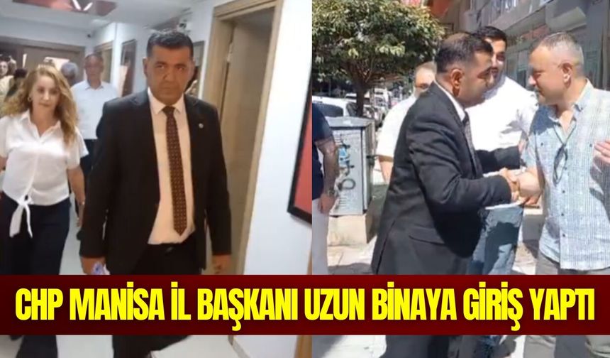 İl Başkanı Engin Uzun binaya giriş yaptı
