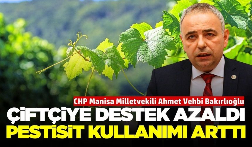 CHP'li Bakırlıoğlu: 'Çiftçiyi desteklemezseniz pestisit kullanımı artar'