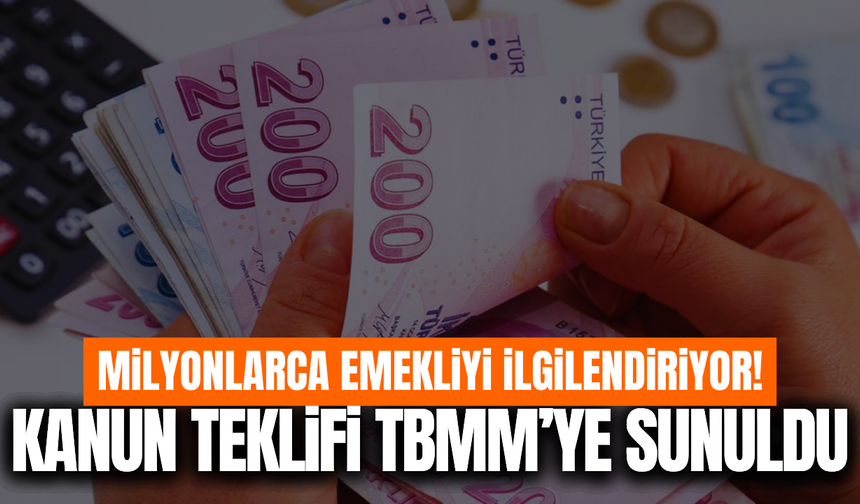 En düşük emekli aylığı için TBMM'ye kanun teklifi sunuldu