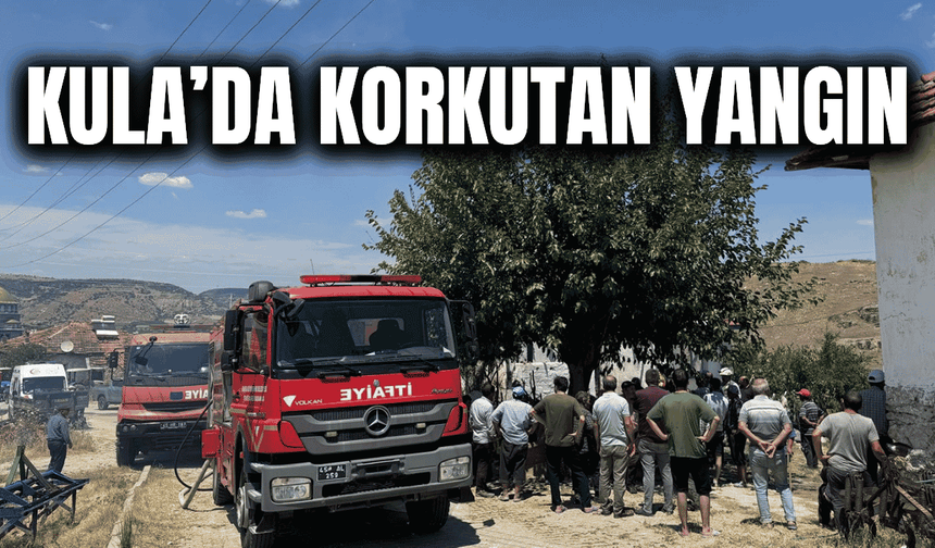 Kula'da müstakil evde korkutan yangın