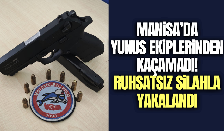 Manisa'da şüpheli araçtan ruhsatsız tabanca ele geçirildi