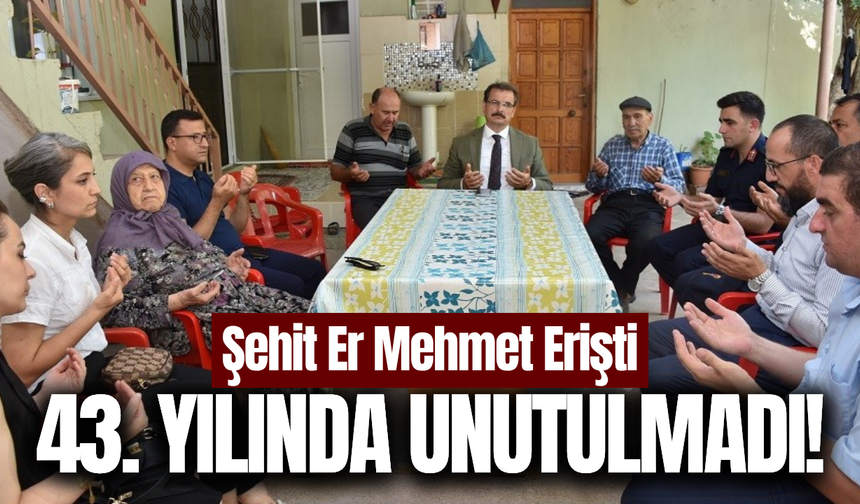 Salihli'de Şehit Er Mehmet Erişti dualarla anıldı!