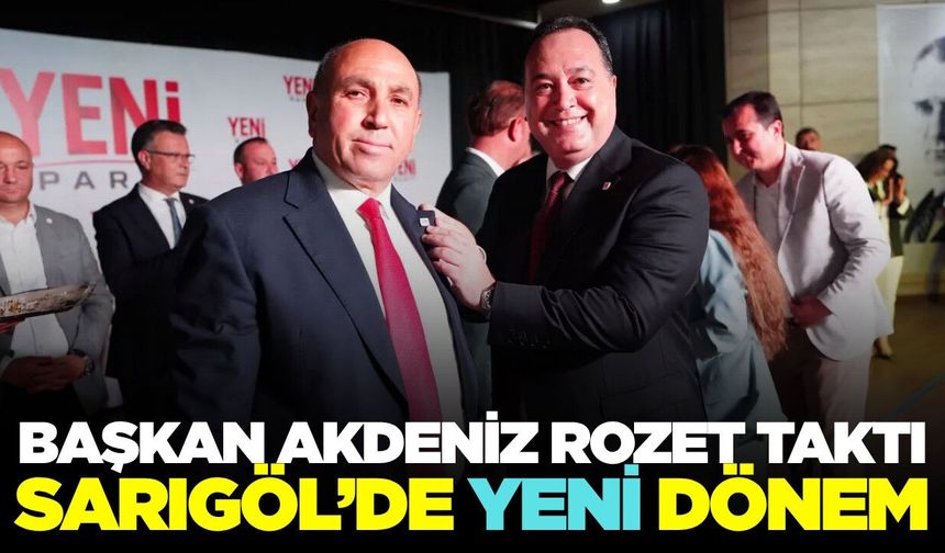 Sarıgöl Belediye Başkanı Tahsin Akdeniz Yeni Rozetini Taktı