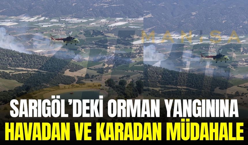 Sarıgöl'deki yangına müdahale sürüyor