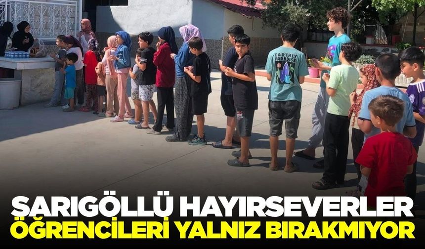 Sarıgöl'de örnek dayanışma! Öğrencilerin yüzü gülüyor