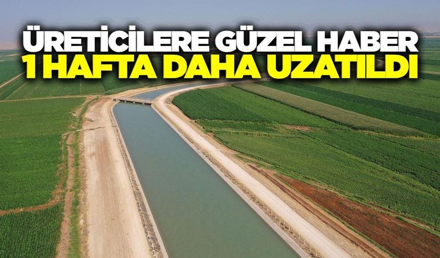 Manisa'da üreticilere sulama müjdesi!