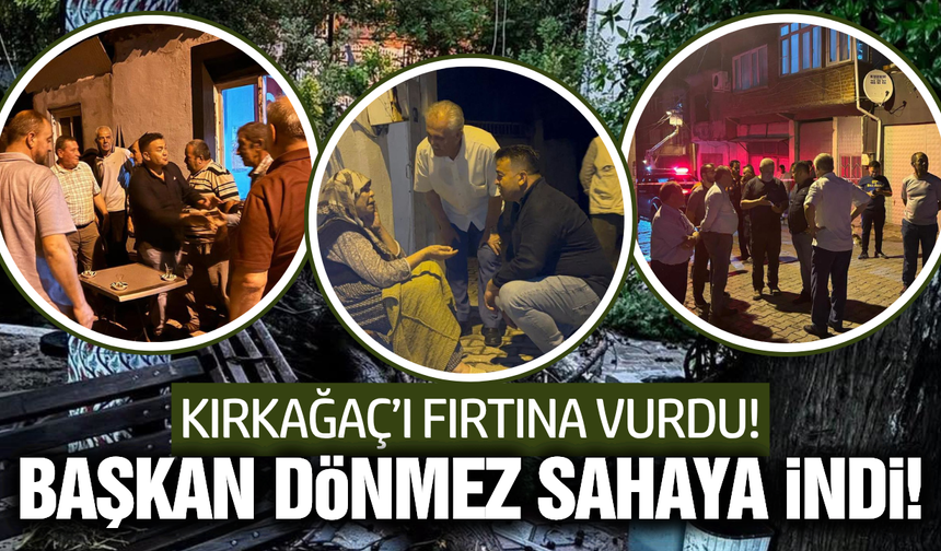 Üstün Dönmez, fırtınanın vurduğu bölgeyi inceledi!