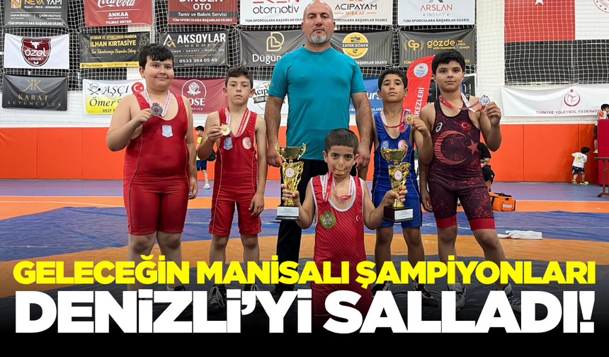 Yunusemreli Genç Güreşçiler Denizli'de Minderi Titretti! Manisa'ya Madalya Yağmuru