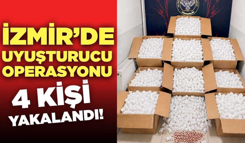 İzmir’de operasyon: 25 milyon TL değerinde hap ele geçirildi