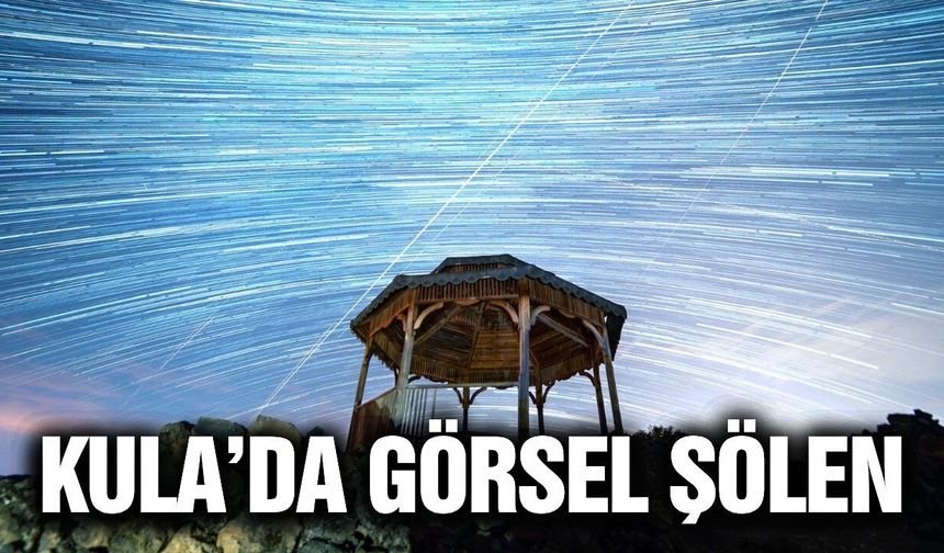 Kula volkanik arazisinde muhteşem görüntüler! Perseid meteor yağmuru görsel şölen sundu