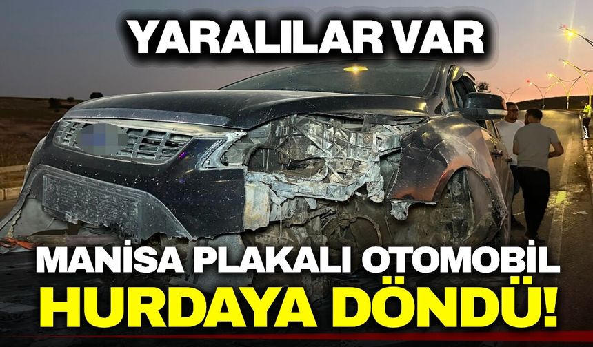 Manisa plakalı otomobil refüje çıktı: Yaralılar var!