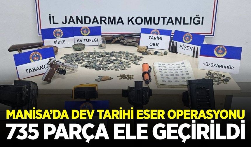 Manisa'da operasyon: Tarihi eser ele geçirildi