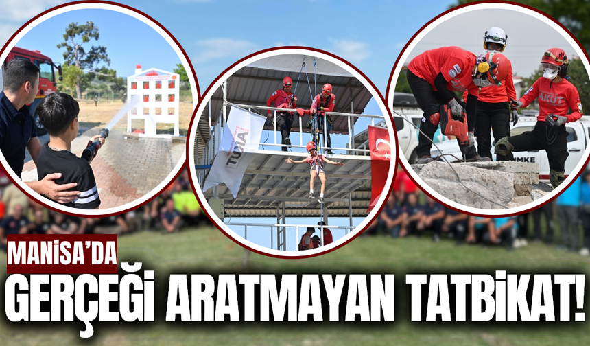 Manisa’da Gerçeği Aratmayan Afet Tatbikatı!