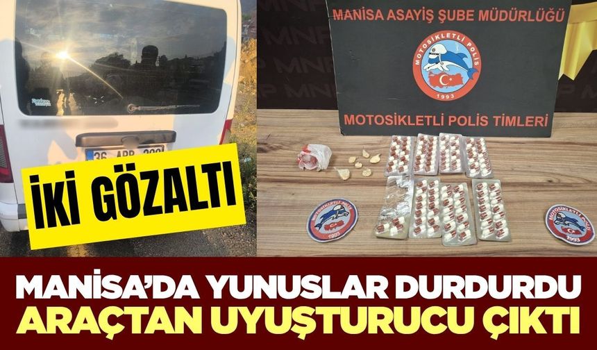 Manisa'da şüpheli araçtan uyuşturucu çıktı! 2 gözaltı