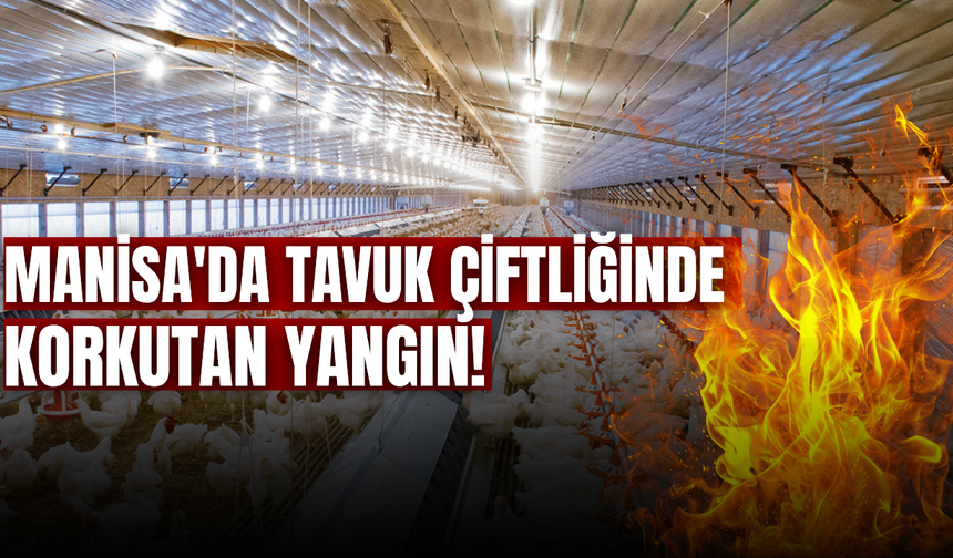 Manisa'da tavuk çiftliğinde korkutan yangın: Söndürme çalışmaları devam ediyor