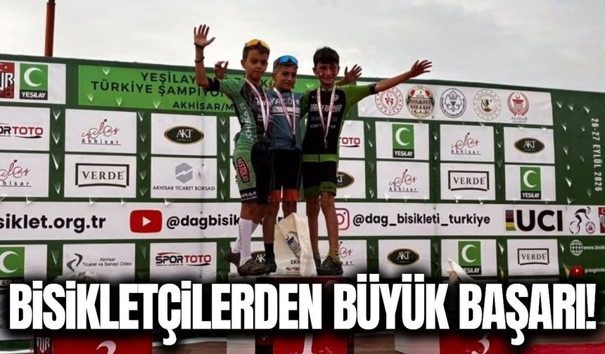 Akhisarlı bisikletçiler Türkiye Şampiyonası'na damga vurdu