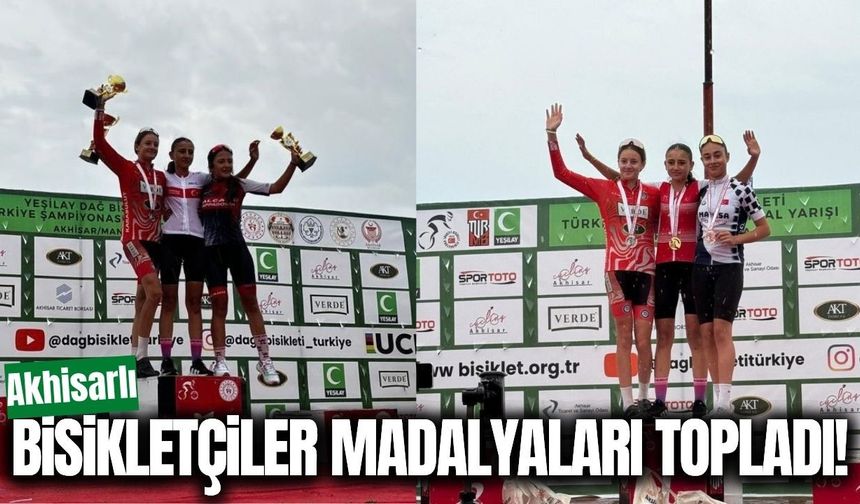 Akhisarlı bisikletçilerden madalya yağmuru!