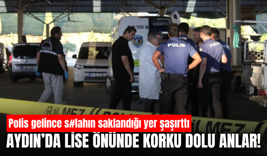 Aydın’da okul önünde pompalı tüfek paniği! Silahı minibüsün altına sakladılar