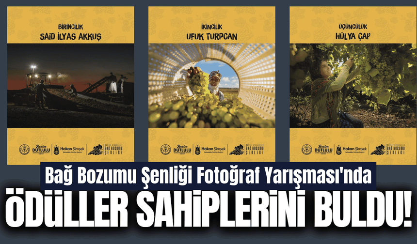 Bağ Bozumu Şenliği Fotoğraf Yarışması'nda ödüller sahiplerini buldu