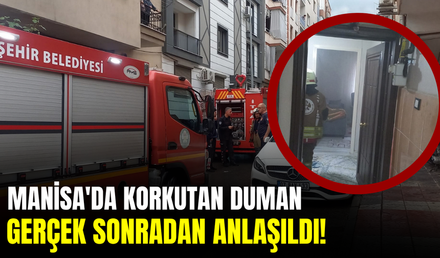 Manisa'da Korkutan Duman: Gerçek Sonradan Anlaşıldı Ekipler Seferber Oldu