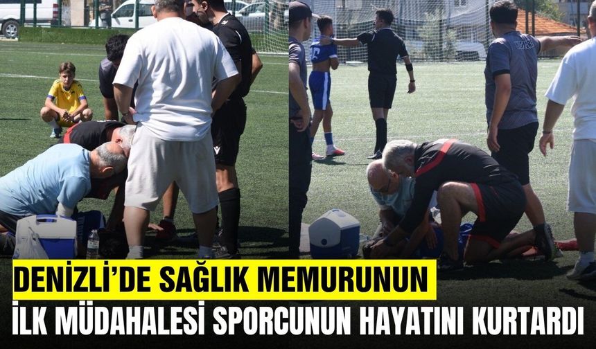 Denizli'de korku dolu anlar: Genç sporcunun hayatını kurtardı