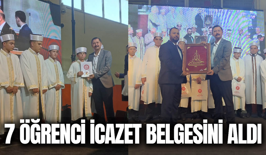 Kırkağaç’ta Coşkulu Hafızlık Merasimi: 7 Öğrenci İcazetini Aldı