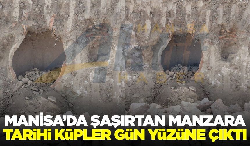 Kırkağaç'ta yol çalışmaları sırasında tarihi küpler gün yüzüne çıktı