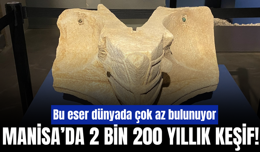 Aigai’de 2 bin 200 yıllık güneş saati Manisa Müzesi’nde sergileniyor