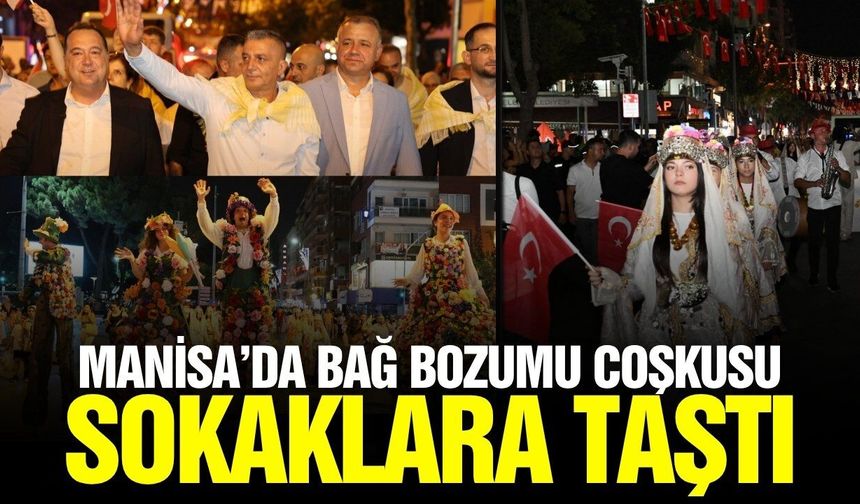 Manisa'da Bağ Bozumu Şenliği'nden renkli görüntüler