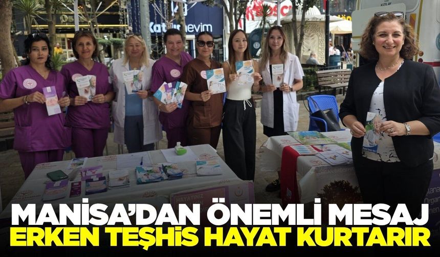 Manisa’da kanser farkındalığı için stant açıldı