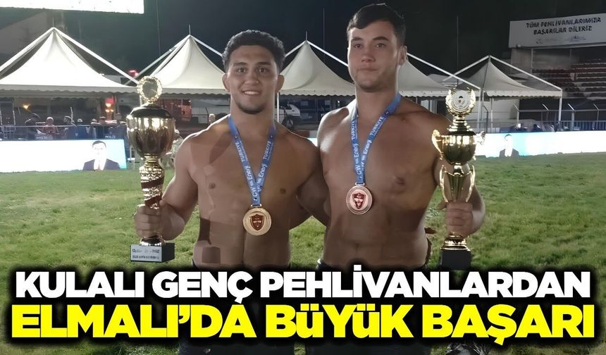 Manisalı genç pehlivanlar Elmalı'da gövde gösterisi yaptı