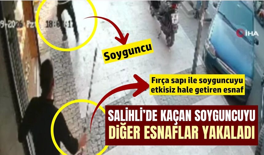Salihli’de kuyumcuya silahlı soygun girişimi: Esnaflar şüpheliyi böyle etkisiz hale getirdi
