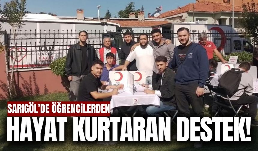 Sarıgöl'de öğrencilerden kan bağışına destek!