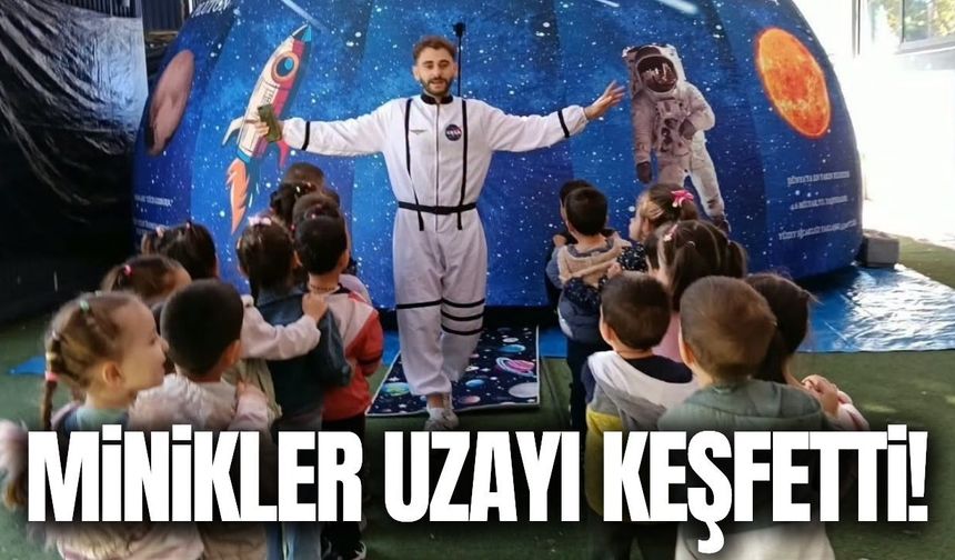 Akhisar'da minikler uzayı keşfetti!