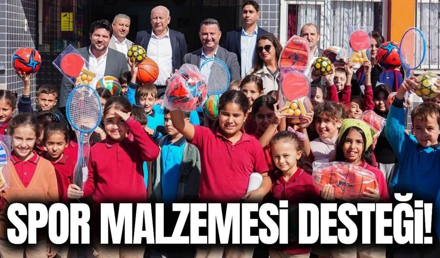 Akhisar'da okullara spor malzemesi desteği!