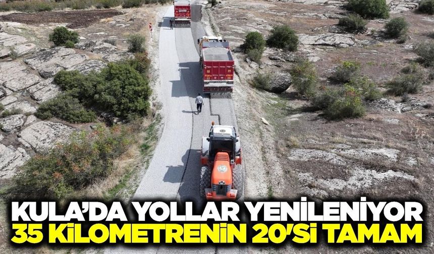 İlçede 35 kilometrelik yolda asfalt çalışması: Büyük kısmı tamamlandı