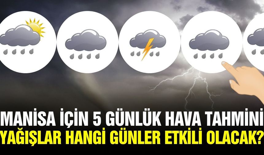 Meteoroloji Manisa'yı uyardı: Sağanak yağışlar etkili olacak