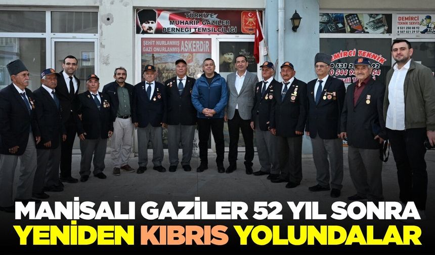 Manisa’da 9 Kıbrıs gazisi 52 yıl sonra yeniden Kıbrıs yolunda