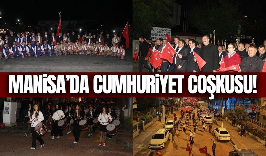 Manisa'da Cumhuriyet Bayramı kutlamaları renkli görüntülere sahne oldu
