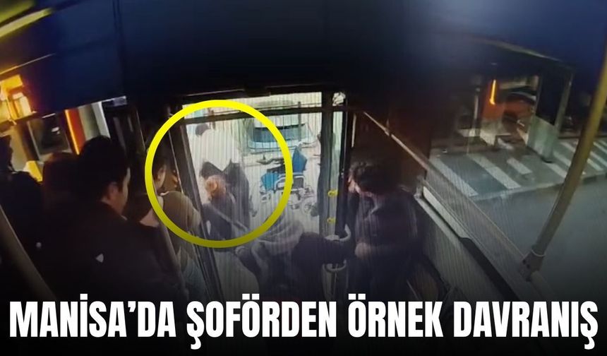 Manisa’da halk otobüsü şoföründen örnek davranış!