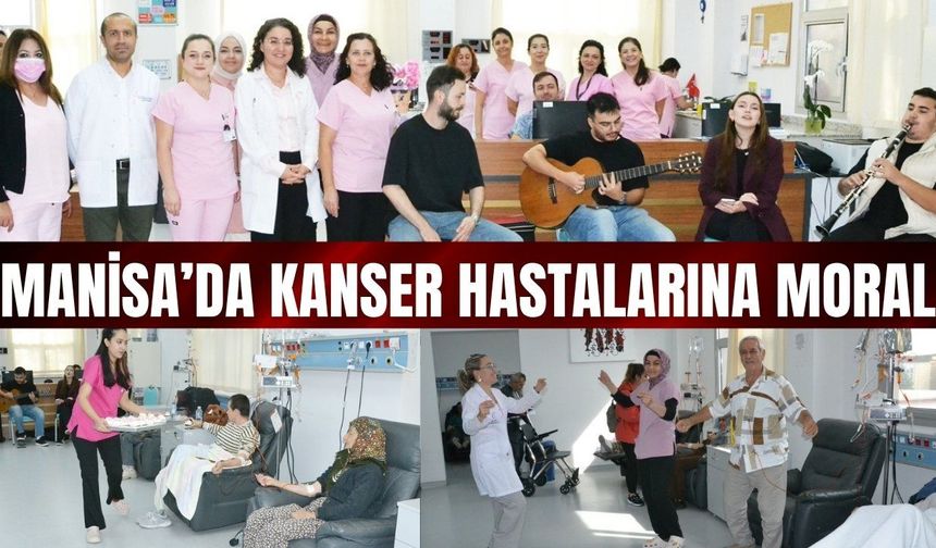 Manisa’da kanser hastalarına müzikle moral verdiler