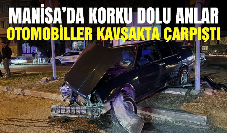 Manisa'da otomobiller çarpıştı: 1 yaralı