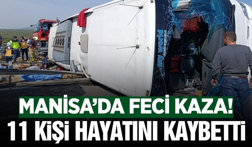 Manisa'da otobüs ile tır çarpıştı! Ölü ve yaralılar var