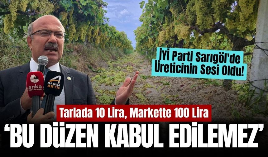 Sarıgöl'de üzüm üreticilerinden protesto!