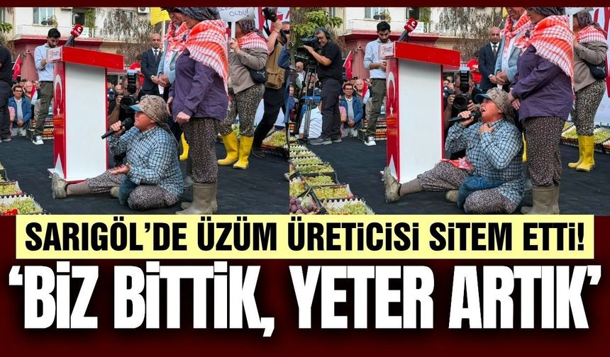 Sarıgöl'de üzüm üreticisi sitem etti: 'Çiftçi borcunu neyle ödeyecek'