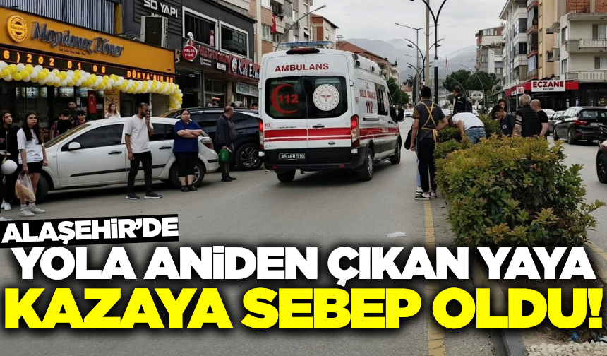 Alaşehir korkutan kaza: Motosiklet sürücüsü yaralandı!