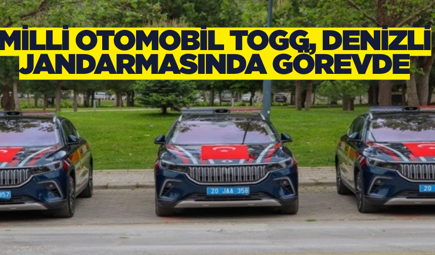Denizli İl Jandarma Komutanlığı'na 3 Yerli TOGG Teslim Edildi